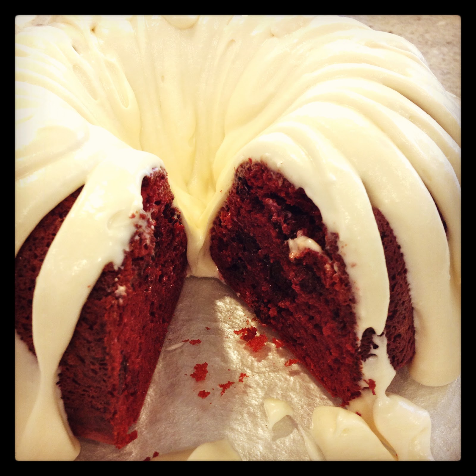 chocolate cake with cream cheese frosting Red Velvet Chocolate Chip Bundt Cake with Cream Cheese Frosting