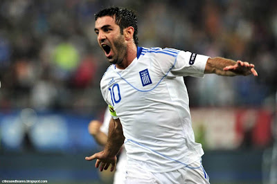 Giorgos Karagounis The Hero Of Greece Euro 2012 Greek Captain Hd Desktop Wallpaper