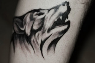 head wolf tattoo classic design