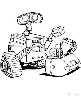 wall-e coloring page