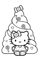 Download HELLO KITTY COLORING PAGES