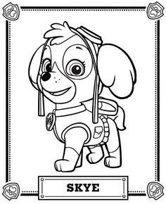 Dibujos de Paw Patrol para colorear y pintar