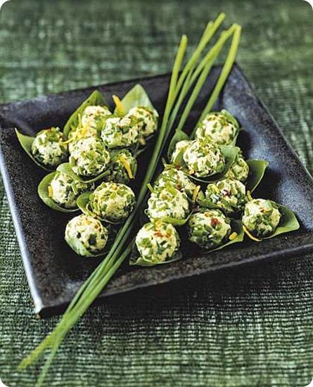 Palline di pesce con erba cipollina