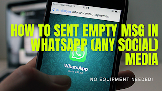 How to Sent Empty Msg in Whatsapp (Any Social) Media