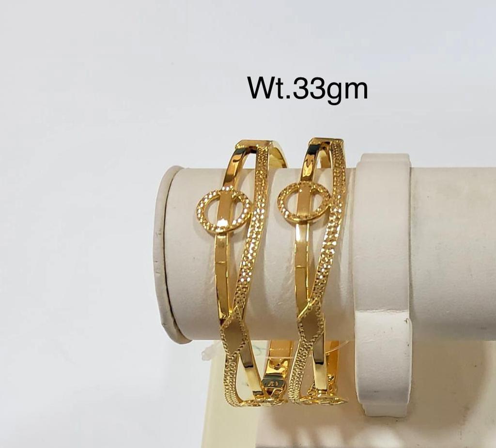 Latest Machine Gold Bangles Designs Simple And Beautiful For Dailywear Light Weight