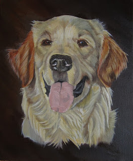 Peinture Golden retriever