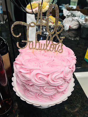 40 and Fabulous Pink Birthday Cake