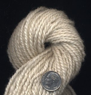 Finished 2-ply yarn.