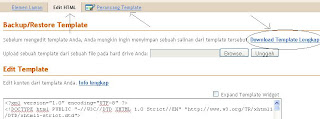 mengganti template blog