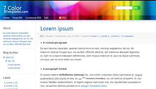 7 Color Blogger Template