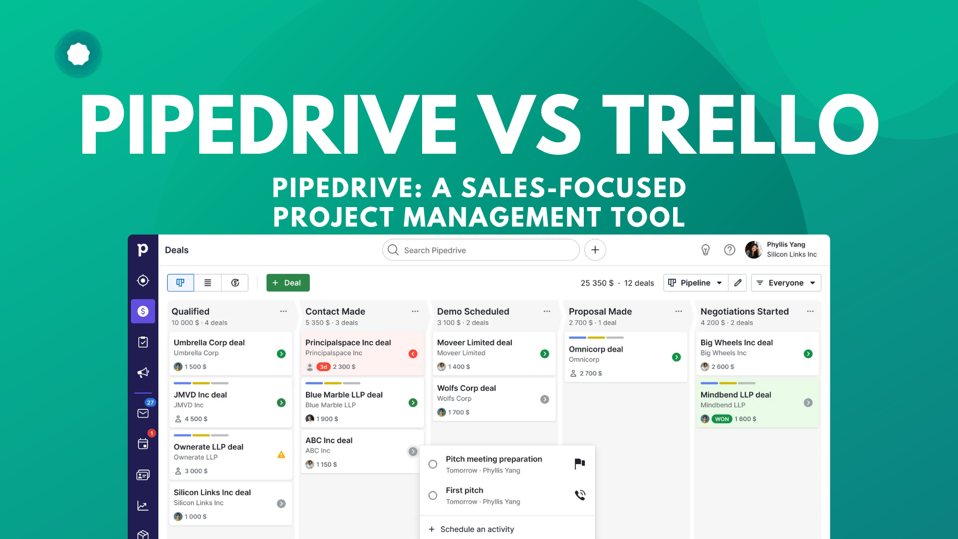 Pipedrive: A Sales-Focused Project Management Tool