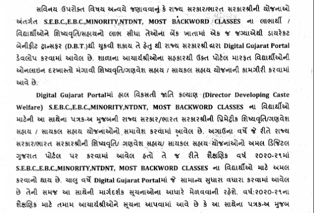 DIGITAL GUJARAT SCHOLARSHIP  2020-21, GUJARAT SCHOLARSHIP PORTAL