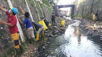 Sedimentasi dan Sampah Domestik di Sungai Cikapundung Dibersihkan Satgas Sektor 22 Sub 12