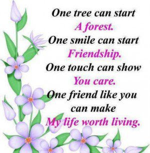 Good Morning Quotes For Friends: one tree can start a forest.