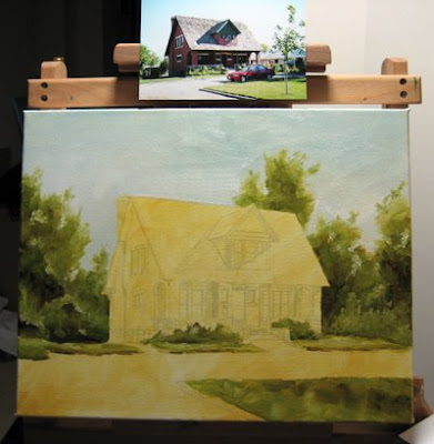 house oil painting