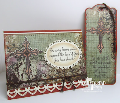 ODBD Sunday School Teacher, ODBD Custom Crosses Dies, ODBD Custom Ornate Ovals Dies, ODBD Custom Deco Border Die, Artistic Outpost Vagabond Treasures Paper Collection, ODBD Custom Bookmarks Dies, Card Designed by Angie Crockett