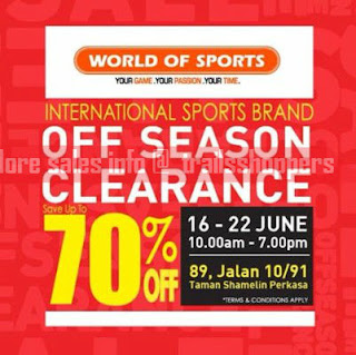 World Of Sports International Sports Brand Off Season Clearance 2017