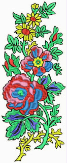 kleurvolle blomme ontwerp Patch