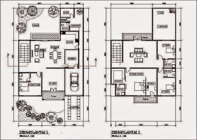  Desain  Rumah  Minimalis 2 Lantai 5 Kamar Foto Desain  