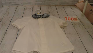 中古品　子供服　１００㎝　ホワイト　半袖トップス　１９０円