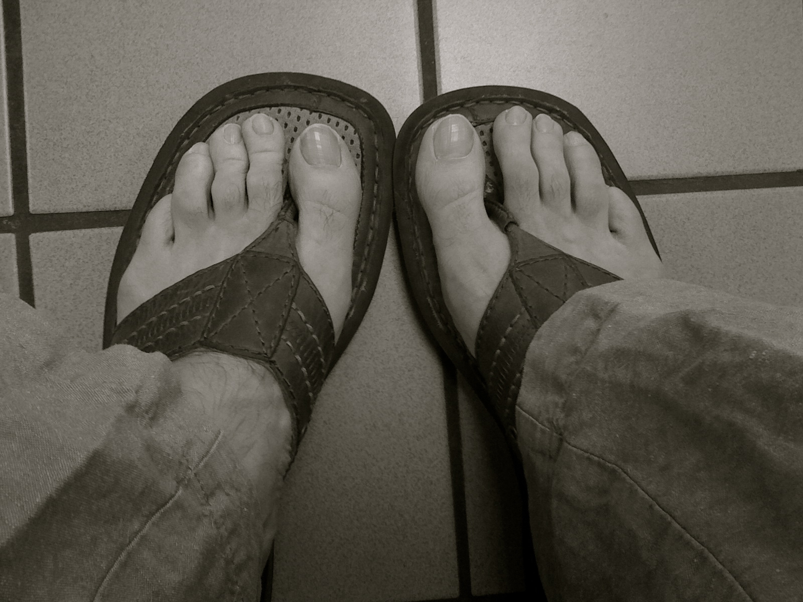 ... and comfy, airy and light, My Brown Jesus Sandals, fit me just right