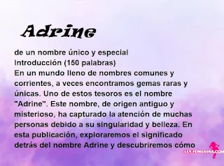 significado del nombre Adrine