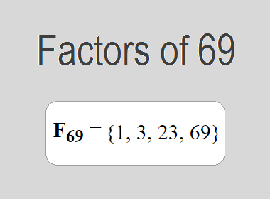 Factors of 69