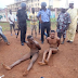 Photos/Video: Two alleged phone thieves nabbed by policemen and stripped naked along IIisan road, Ogun