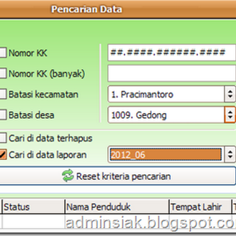 Menghitung jumlah Penduduk Pada Bulan Tertentu