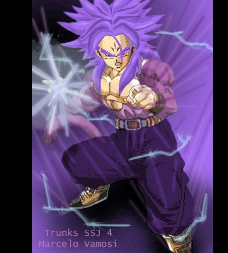 TRUNKS SSJ4 Dibujo hecho en Photoshop