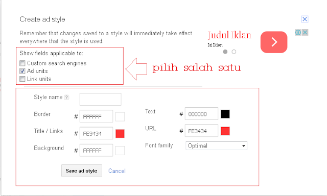 Cara Mengganti Desain Iklan Adsense