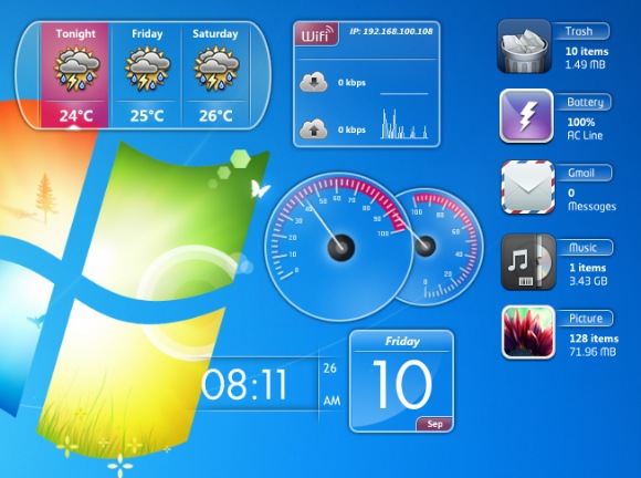 Download 70 Gadget Keren Untuk Windows 7
