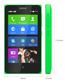 Dimensi Nokia X