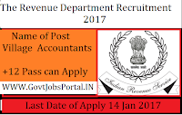 Revenue Department Recruitment 2017 For 100+ Clerk Posts