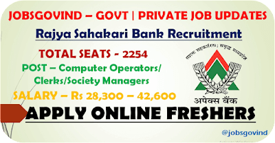 Rajya Sahakari Bank Recruitment 2023