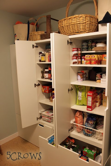 children's furniture as pantry storage