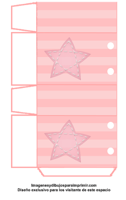 Bolsa rosa con estrellas