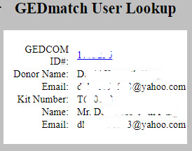 GEDmatch user