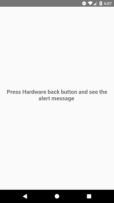 Handling Android Back Button Press in React Native