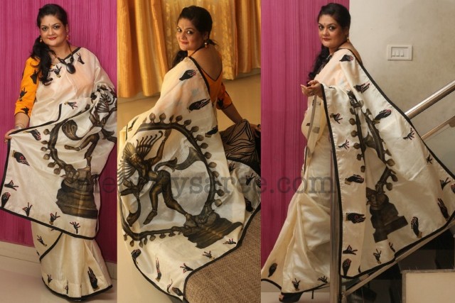 Tusser Sari with Natraj Art