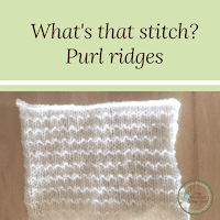 How to do purl ridges