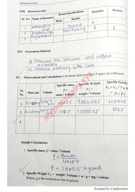 22401 Hydraulics Lab Manual Answers | Solved Msbte Lab Manual Answers | 4 semester lab manual