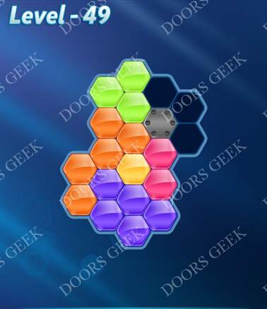 Block! Hexa Puzzle [Intermediate] Level 49 Solution, Cheats, Walkthrough for android, iphone, ipad, ipod