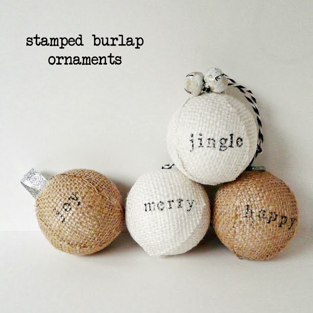 http://www.blissbloomblog.com/2012/11/make-stamped-burlap-ornaments.html#.UknaHruz0zV