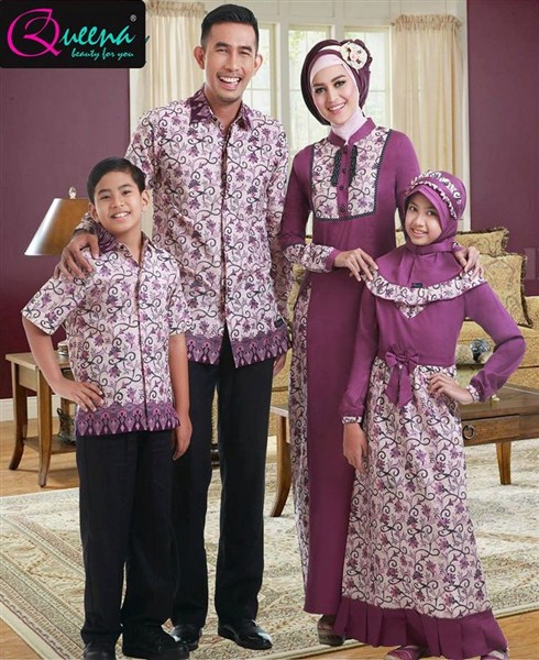 Trend model baju muslim batik sarimbit couple keluarga terbaru 2017/2018