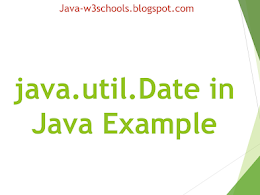 java.util.Date in Java Example