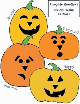  Pumpkins Emotions Clipart Freebie