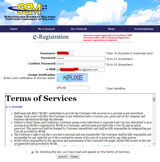 Semak Online Pendaftaran SSM Perniagaan Online