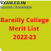 Bareilly College Merit List 2022-23 Check @ www.bcb.ac.in