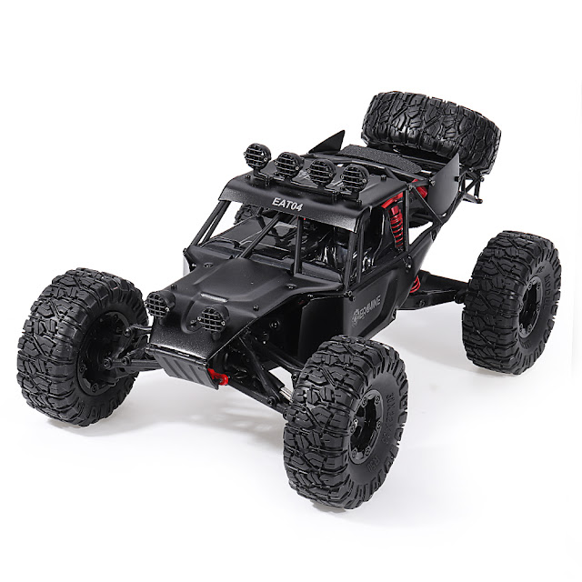 Eachine EAT04 1/12 2.4G 4WD Brush Rc Car Metal Body Shell Desert Off-road Truck RTR Toy Black